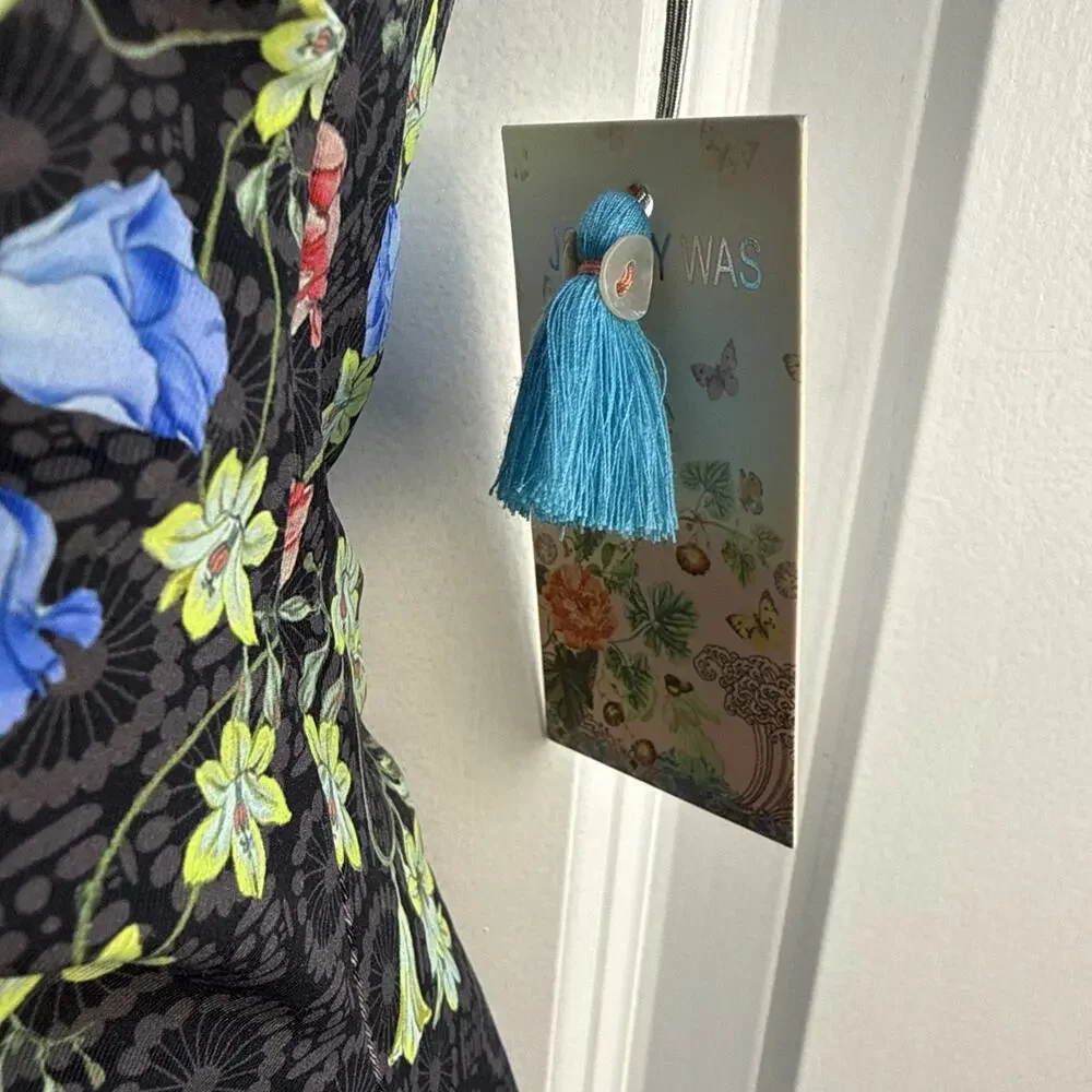 Johnny Was Color Twist black floral one-piece swimsuit Size Small NWT - Picture 8 of 11